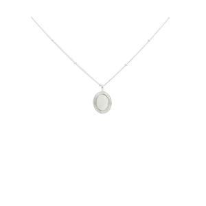 Collar de clavícula de nácar ovalada de Plata de Ley 925 para mujer, joyería elegante occidental artesanal - Product Image 1