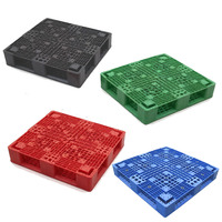 Palettes en plastique industrielles à double face, durables, de grande taille, en HDPE, robustes, écologiques, empilables et retournables, 4 voies, 1000*1000*150 mm