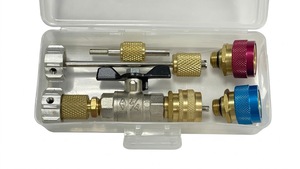 Kit d'outils professionnels pour le retrait de valves en cuivre R1234yf STD JRA avec installateur de raccords rapides pour climatisation - Product Image 2