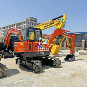 Mini-excavatrice sur chenilles Doosan DH55 d'occasion, 5 tonnes, avec boîte de vitesses, pompe à engrenages, roulement et lame de bulldozer - Modèle 2014, 4001-6000 heures - Product Image 3