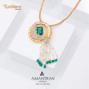 PENDENTIF Diamant En Or Jaune 18Kt Clarté VVS / DEF - Product Image 1