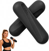 Paire d'haltères mini en silicone antidérapants pour Pilates, musculation des bras, hommes et femmes, entraînement à domicile