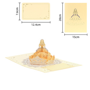 Kartu Ucapan Putri 3D Pop Up, Kartu Pop Up Kerajinan Kertas Buatan Tangan, Kartu Ulang Tahun Pernikahan Putri Dongeng untuk Anak Perempuan - Product Image 2