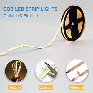 ไฟ LED COB กันน้ำ IP67 แรงดันไฟฟ้า DC24V สีขาวกลางวัน 6000K ความยาว 16.4 ฟุต/5 เมตร CRI สูง 92 Ra+ ตัดได้ ใช้ภายนอกอาคาร ปรับความสว่างได้ พร้อมรีโมท - Product Image 4