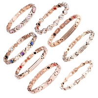 Bracelet magnétique thérapeutique classique en acier inoxydable anti-ternissement, anti-fatigue, personnalisable avec logo, pour femmes, sport et équilibre
