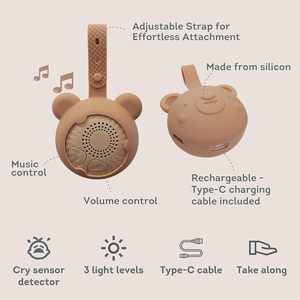 ไฟกลางคืนรูปหมี LED แสงสีขาวอบอุ่น ควบคุมด้วยการแตะ ใช้เพื่อปลอบประโลมเด็ก - Product Image 4