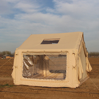 Tente gonflable grand format imperméable pour le camping familial en plein air, en toile Oxford, tente de luxe quatre saisons, montage rapide et automatique