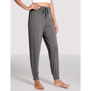 Pantalon de pyjama en viscose de bambou personnalisé pour femme, taille haute avec cordon de serrage, vente en gros - Product Image 4