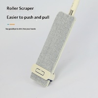 Serpillère plate domestique à manche télescopique en microfibre, nettoyage en une seule passe, absorbante, lavage mains libres, pour salle de bain, anti-acariens, pour un nettoyage facile