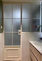 Puerta Corrediza Moderna de Aluminio de Lujo con Doble Vidrio Templado, Aislamiento Acústico, Diseño Curvo de Vidrio Blanco, Garantía de 2 Años para Villas