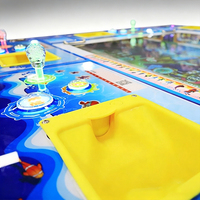 S.Q.F SQF-T6 Machine de jeu de pêche 5 joueurs, borne d'arcade de table, écran LCD haute définition, thème marin, à monnayeur