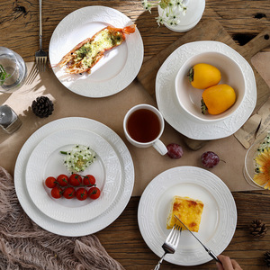 Competitive Price European Hotel <b>Dinnerware</b> <b>Sets</b> Porcelain Dinner Plate Vintage Ceramic Tableware Oven Safe Dishwasher Safe - Product Image 1