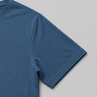 T-shirt en denim rétro uni, coupe décontractée, teint en pièce, style streetwear, pour marque privée, vente en gros, fournisseur en vogue