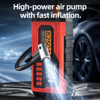 Jump Starter with Air Pump Car Battery Booster 12V Digital Display Tire Inflator LED Emergency Light USB Charging 6000mAh