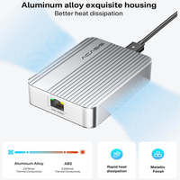 Adaptateur Thunderbolt 4 USB4 vers Gigabit Ethernet 1000 Mbps RJ45 40 Gbps en alliage d'aluminium pour Mac Windows