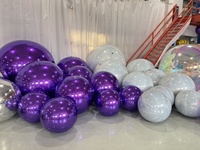 Boule gonflable personnalisée, grande et brillante, globe miroir, ballon en PVC, impression UV, design moderne pour la décoration de Noël, anniversaire