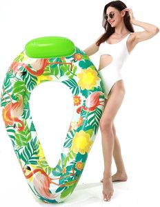 MAKE WAVES Tropical Print PVC Inflatable Pool <b>Lounge</b> <b>Chair</b> with Headrest - Product Image 2