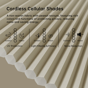 Stores alvéolaires sans cordon SAMADHI couleur personnalisée, occultants, filtrant la lumière du soleil, isolation thermique pour la maison - Product Image 3