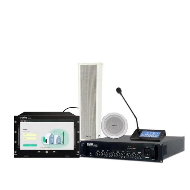 Sonbs Full Set Public Address System IP PA Network Digital Intercom Broadcasting Audio System Professional for School Airport