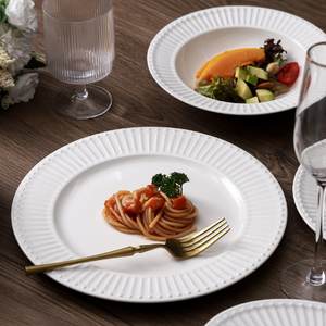 Factory Direct Nordic Minimalist White Porcelain Tableware <b>Set</b> Dinnerware Soup Bowls Eco-Friendly Dishwasher Safe <b>Microwave</b> Oven - Product Image 2