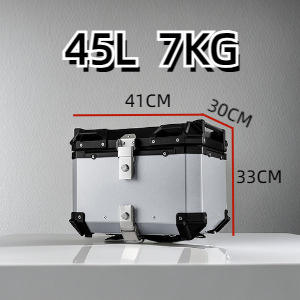 Coffre arrière en aluminium 45L édition bleu-noir pour véhicules électriques, motos, scooters et voitures de rallye - Product Image 2
