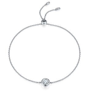 S925 Silver Platinum Moissanite Pendant Earrings <b>Bracelet</b> Set Luxury Diamond-Inspired Jewelry Blister Series - Product Image 4