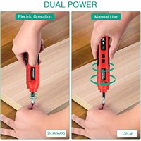 Tournevis électrique sans fil rechargeable 2000 mAh, mini perceuse à moteur sans balais, couple maximal 5 Nm, 3,7 V, ensemble d'outils pour la maison