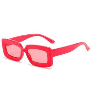 Vente en gros de lunettes de soleil carrées à monture fine et colorée pour femmes, dernières tendances de la mode - Product Image 6