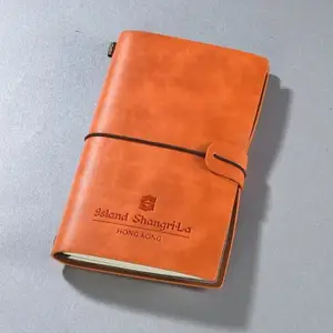 Senior PU vintage book with rope creative gift custom LOGO notepad