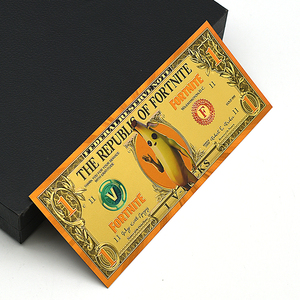Lot de 5 billets de banque en feuille d'or style anime de jeu de combat avec certificat, billets de collection de dessins animés pour cadeaux - Product Image 5