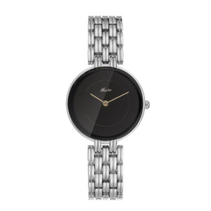 La montre à quartz de luxe pour femmes la plus vendue, élégante, simple, avec cadran noir et doré, étanche - Product Image 4
