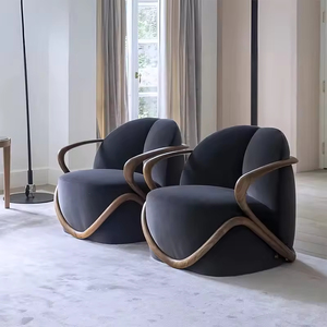 Elegante Poltrona Singola in Velluto Bianco Cenere Ultra-Comoda, <span class=keywords><strong>Arredamento</strong></span> per la Casa Adatto ad Appartamenti e Soggiorni - Product Image 5