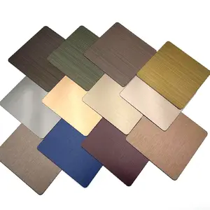 AISI201304ミラーステンレス鋼板430 BAゴールドミラーブルーミラー色装飾金属板