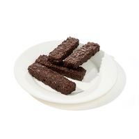 Barra de Cereal de Camote Morado con Semillas de Chía Recubiertas de Chocolate Negro, Baja en Azúcar, Snack Saludable, Barra Energética Proteica