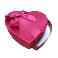 Boîte cadeau en forme de cœur personnalisée pour la Saint-Valentin, vente en gros avec couverture en tissu