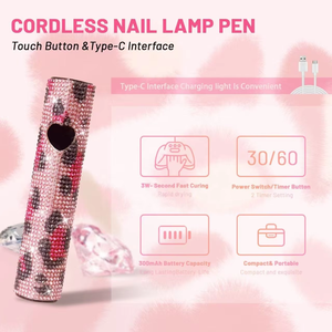 Wholesale Pink <strong>Leopard</strong> Print Professional Nail Dryer <strong>Lamp</strong> 86W Cordless LED Manicure <strong>Lamp</strong> 2-in-1 Wireless for Nail Drying Salon - Product Image 5