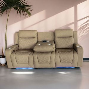 Adaptador de Enchufe para Sillón Reclinable, Portavasos, Mesa Abatible para Sofá, Sofá Reclinable Apto para Mascotas con Reposabrazos con Almacenamiento - Product Image 4