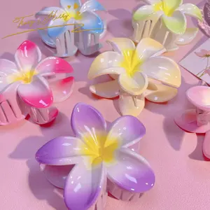 Tracy & Herry Hot Choice Spring And Summer Beach Vacation Egg Flower Acrylic Hawaiian Hair Claw Clips Clamps Accessories