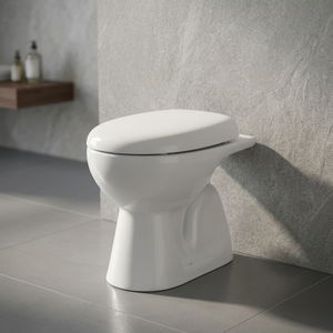 โถสุขภัณฑ์เซรามิคทรงสี่เหลี่ยมแบบอินเดีย EWC ระบบ Washdown แบบ S-Trap สไตล์อินเดีย - Product Image 3