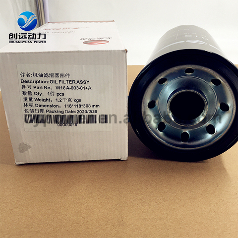 Marine Boat Ship SC33W SDEC Shanghai diesel Engine Spare Parts Oil Filter Element W18A-003-01JX1124A Supplier