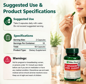 Puissantes capsules détoxifiantes pour le foie 10 EN 1, complément alimentaire à base de chardon-marie pour le soutien hépatique, complexe à base de plantes, 60 capsules - Product Image 6