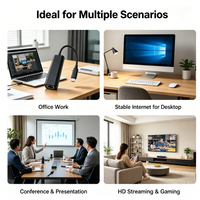Adaptador USB-C a Ethernet Gigabit de 1000Mbps con Chip RTL8153E, Cable Trenzado de Aluminio para Laptop OEM 13Y, Directo de Fábrica, 100% Inspeccionado
