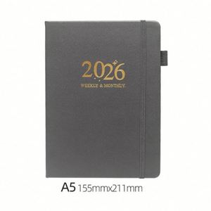 <b>Notebook</b> With Glitter Ink <b>Blank</b> Black Paper Sketchbook Daily Weekly and Monthly Calendar Planner Book - Product Image 6