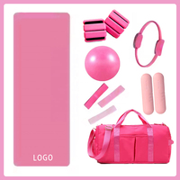 Kit de fitness Jovia pour femmes : ballon de yoga, anneau de Pilates, poids de cheville en PP, bande d'étirement, bande de résistance – Logo personnalisé, durable, Beijing
