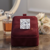 Wangfu Jewelry Moissanite de laboratoire taille princesse, couleur GH, tailles 4mm-10mm, VVS1, pierres en vrac, certifiées GRA, traitées par cirage/huile