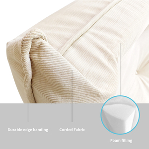 Sofá Puff Cuadrado Convertible, Tamaño Adulto, Tela de Terciopelo Suave e Impermeable, Diseño Moderno, Color Personalizable, para Sala de Estar o Villa - Product Image 5