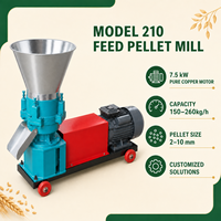 Machine à granulés d'aliments pour volailles et lapins, compacte, portable, facile à utiliser, alimentée électriquement, avec une large trémie et un cadre en acier