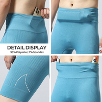 Shorts de compression sans couture pour hommes, 4 pouces, évacuation de l'humidité, plusieurs poches, pour cyclisme et course à pied