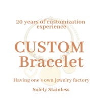 Pulsera de Joyería Personalizada de Acero Inoxidable Hecha a Mano con Cuerda Ajustable para Hombre, Diseño Religioso