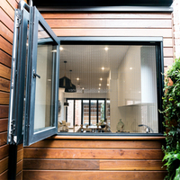 Fenêtres accordéon de haute qualité, fenêtres anti-ouragan, portes et fenêtres, fenêtres pliantes, fenêtres en aluminium
